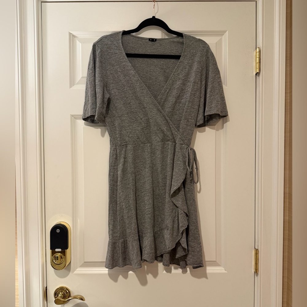 Monrow Mini Ruffle Wrap Dress - Picture 4 of 8